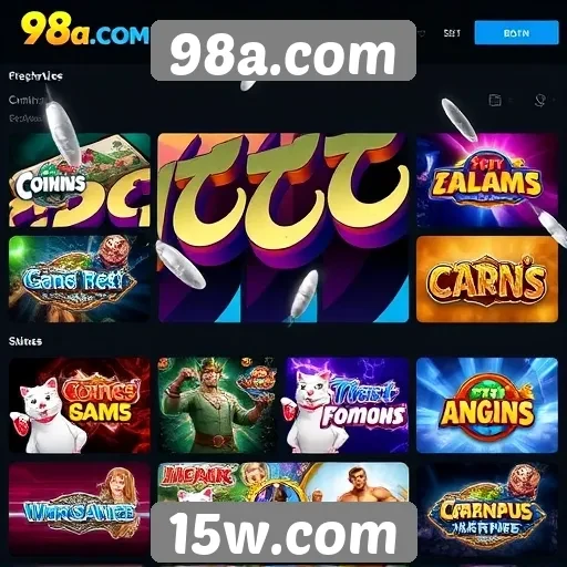 Diversidade de jogos disponíveis no 98a.com